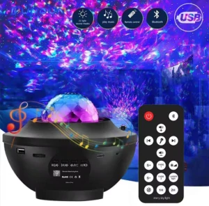LED hvězdný projektor s Bluetooth reproduktorem – noční světlo pro děti