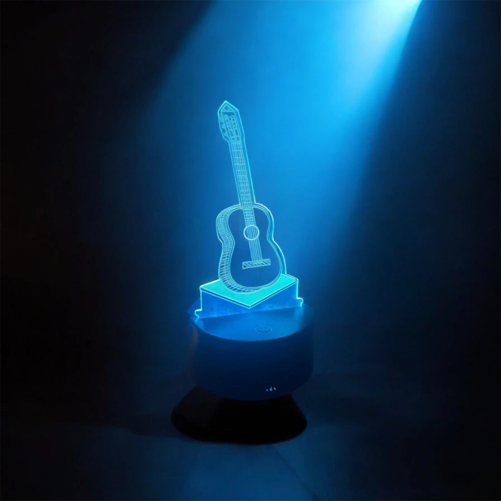 3D LED lampička kytara – měnící barvy (7 barev) a optický 3D efekt