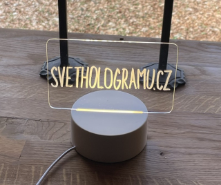 Hologramová LED tabulka s vlastním textem – světelný vzkaz originálně