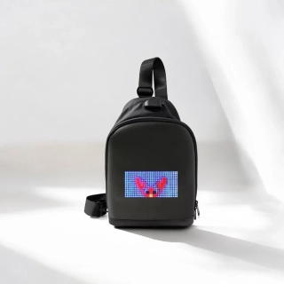 LED Batoh s Bluetooth Displejem - Svítící Sling Bag na Záda pro Cestování, Festivaly a Outdoor
